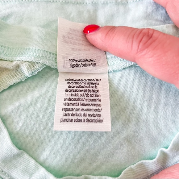 Victoria’s Secret PINK Mint Two Tone Long Sleeve Tee | M - Picture 6 of 8